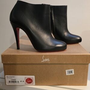 Christian Louboutin Black Leather Heeled Boots